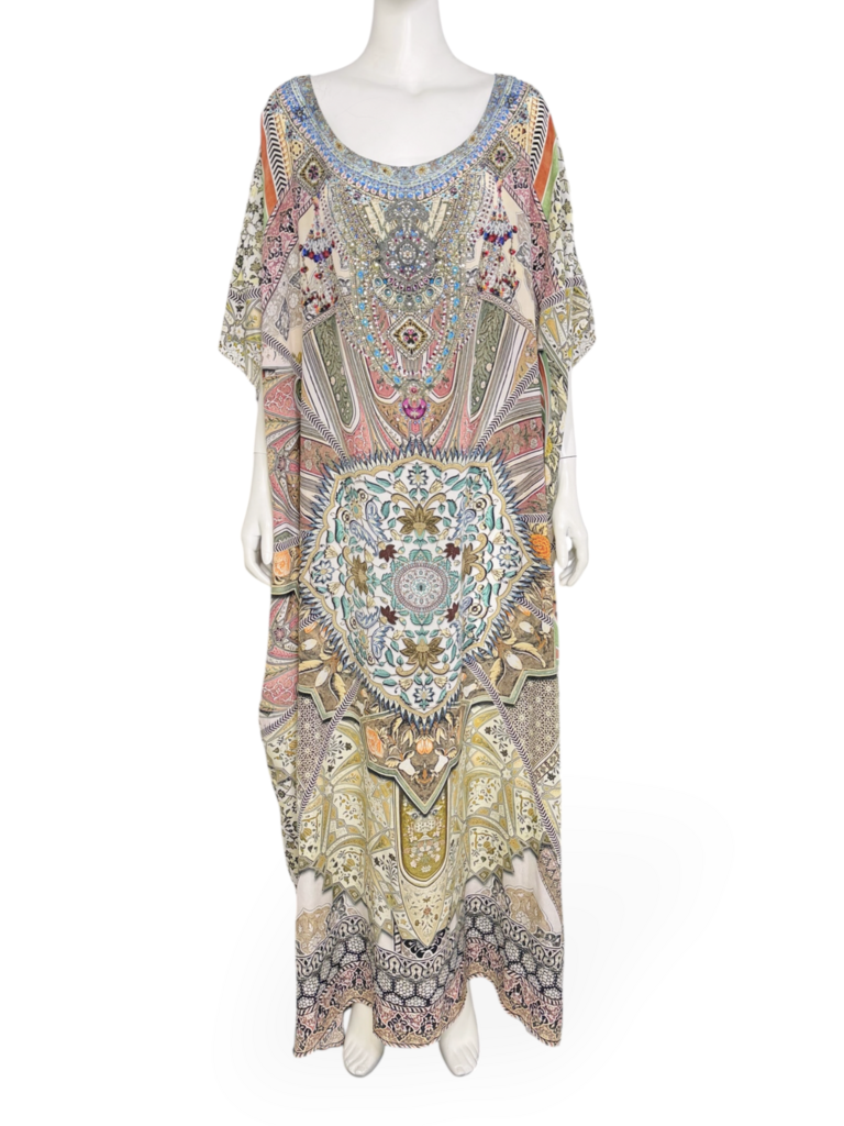 'Soul Sisters' Silk Kaftan Size O/S