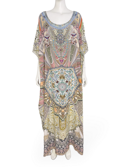 'Soul Sisters' Silk Kaftan Size O/S