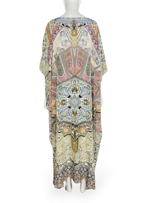 'Soul Sisters' Silk Kaftan Size O/S