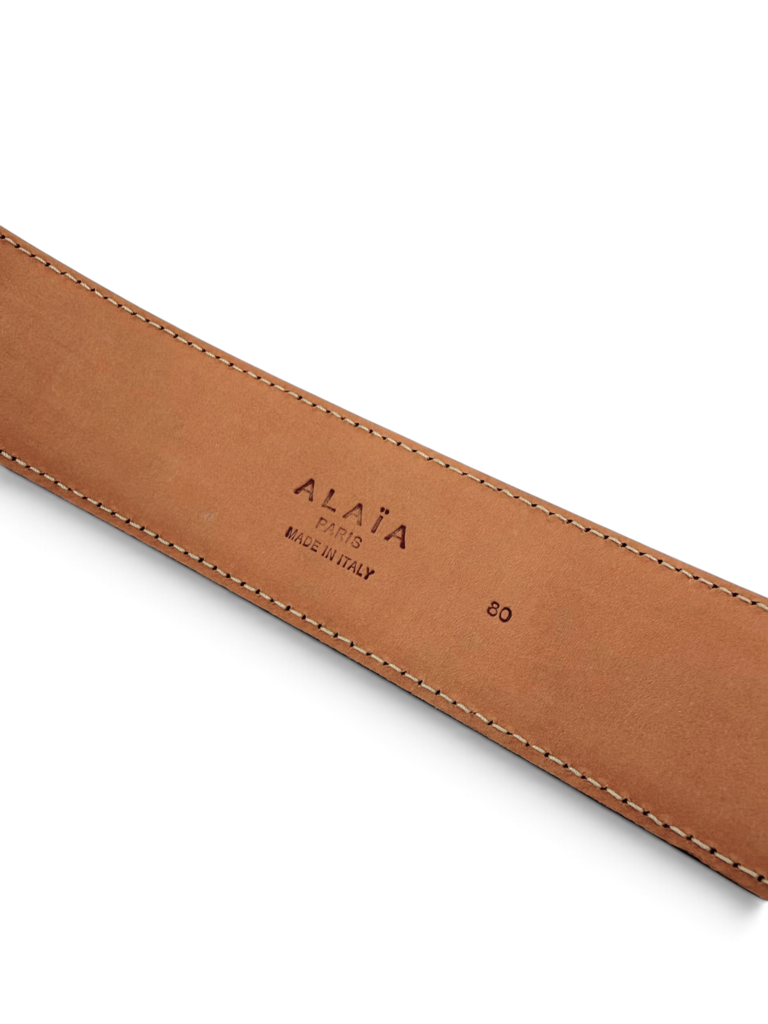 Leather Belt & Dust Bag Size 80cm