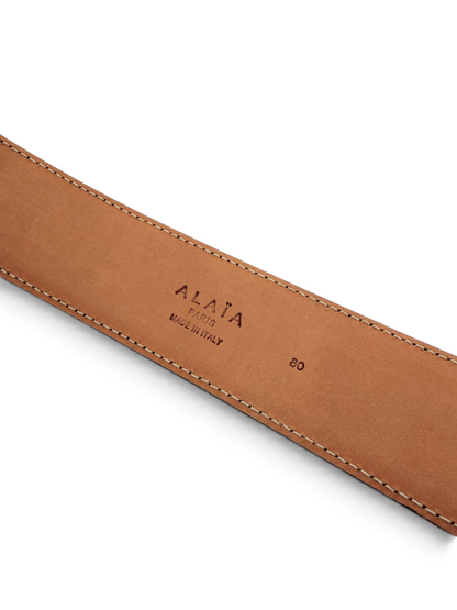 Leather Belt & Dust Bag Size 80cm