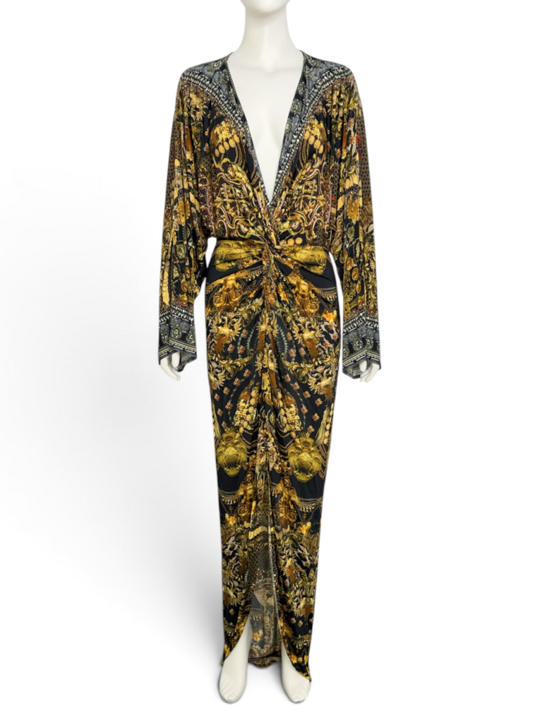 'Flamenco Folklore' Twist Front Jersey Dress Size 2