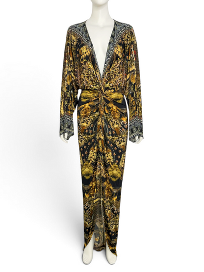 'Flamenco Folklore' Twist Front Jersey Dress Size 2