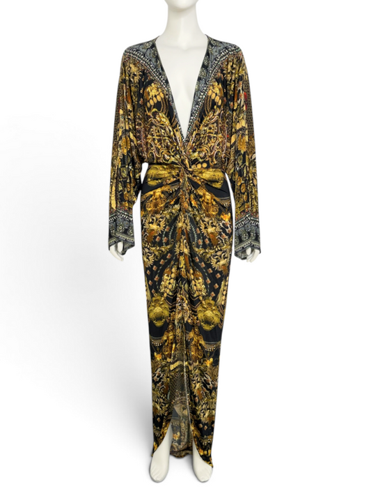 'Flamenco Folklore' Twist Front Jersey Dress Size 2