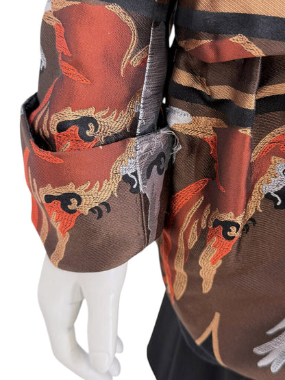 Silk Tailored Parrot Jacket Size 36