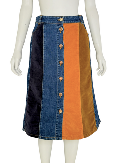 Patchwork Denim Skirt Size 38