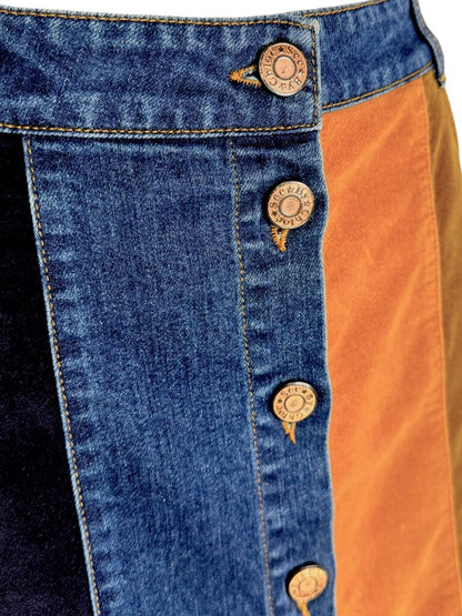 Patchwork Denim Skirt Size 38