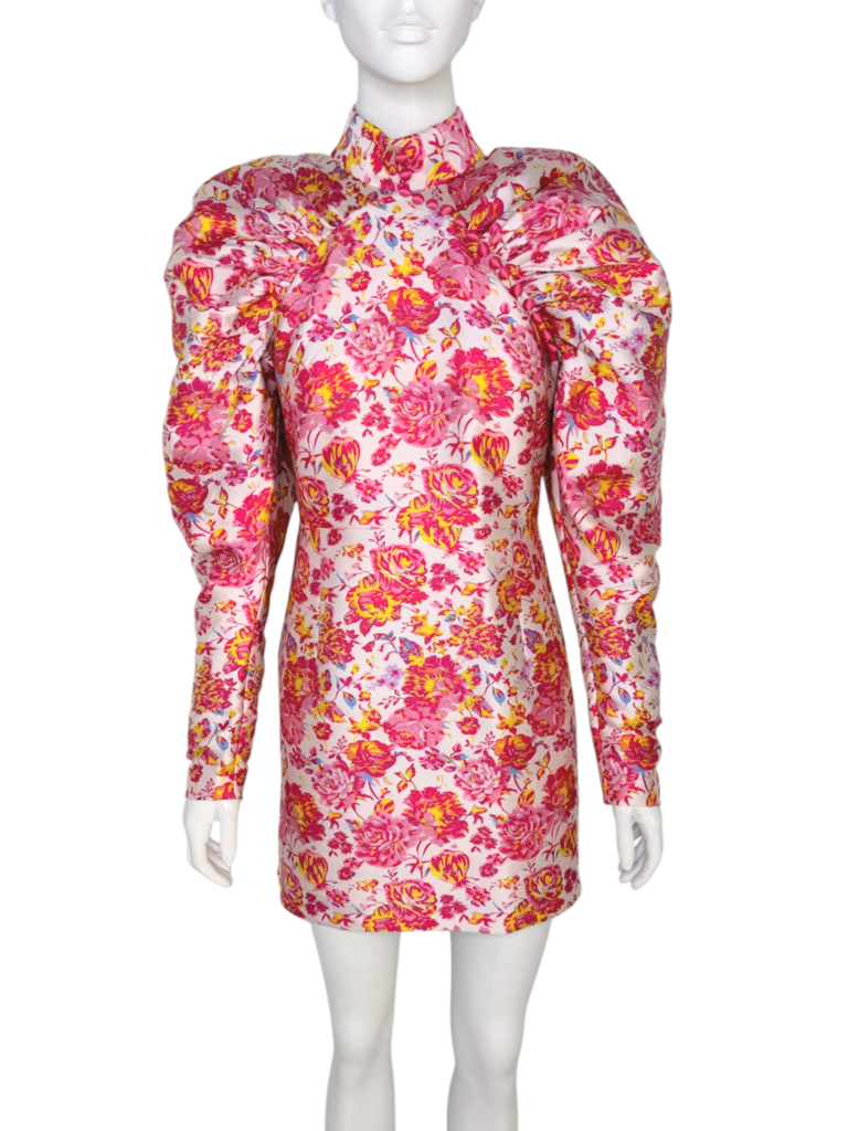 Puff Sleeve Mini Dress Size 8