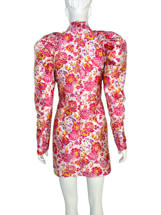 Puff Sleeve Mini Dress Size 8