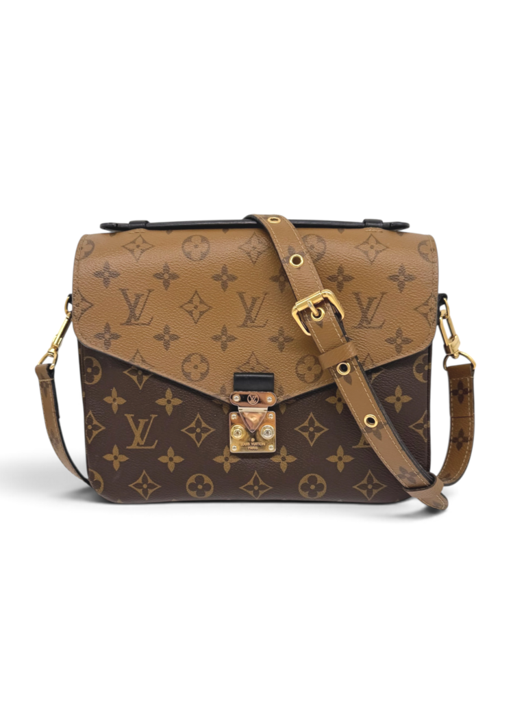 Monogram Reverse Canvas Pochette Metis Bag Including Strap