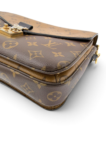 Monogram Reverse Canvas Pochette Metis Bag Including Strap