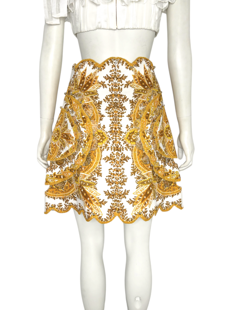 Zippy Golden Scallop Skirt Size 2