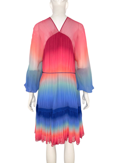Postcard Drawn Mini Dress & Tie NWT