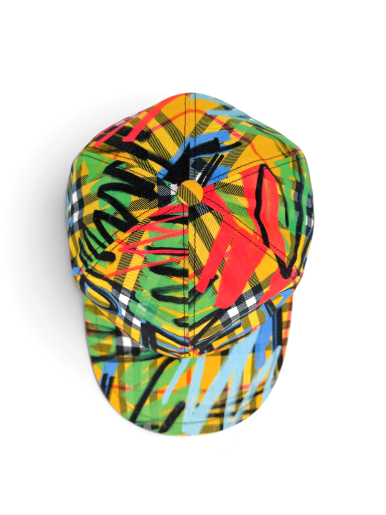 Burberry Graffiti Check Baseball Cap Size M/L