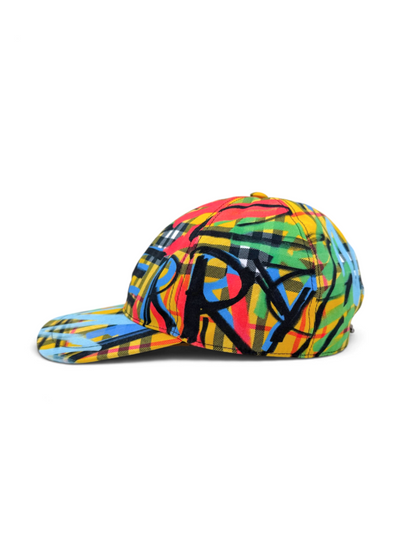 Graffiti Check Baseball Cap Size M/L