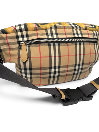 Burberry Vintage Check Graffiti Print Sonny Bumbag