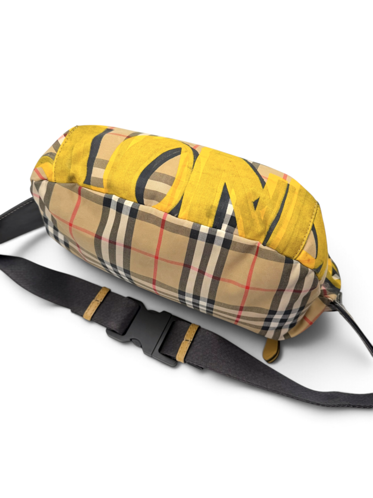 Burberry Vintage Check Graffiti Print Sonny Bumbag