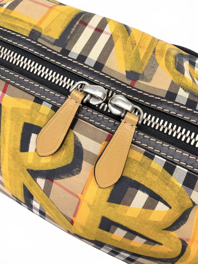 Burberry Vintage Check Graffiti Print Sonny Bumbag