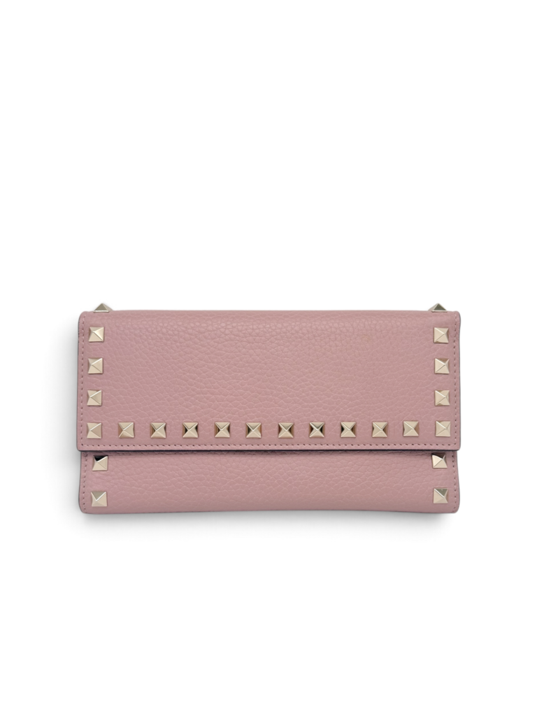 Valentino Garavani Longline Rockstud Leather Wallet