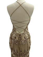 Load image into Gallery viewer, Bariano "Jaslyn" Sequinned Gown Size 8
