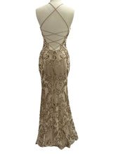 Load image into Gallery viewer, Bariano "Jaslyn" Sequinned Gown Size 8
