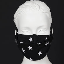 Load image into Gallery viewer, Dee Black Star Black Face Masks Size Adult
