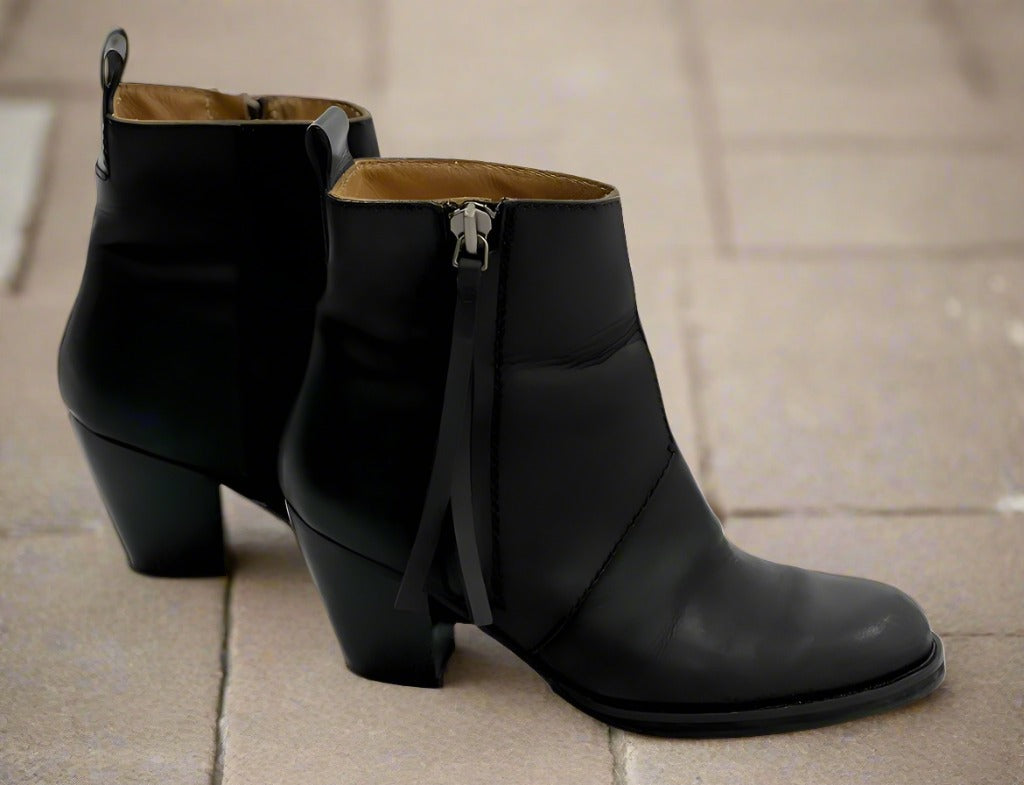 Acne Studios 'The Pistol' Black Ankle Boots Size 38