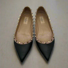 Load image into Gallery viewer, Valentino Rockstud Leather Ballet Flats Size 37.5
